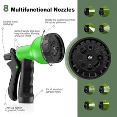 GVDV Metal Garden Hose, 3/4 inch x 50ft Water Hose with Spray Nozzle, Leak Proof, Tangle Free, 550PSI