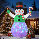 GVDV 8 Ft Lighted Christmas Inflatable Snowman with Rotating LED Lights, Christmas Blow Up Yard Decoration for Holiday, Party, Christmas