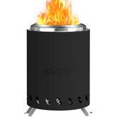 7.5" Tabletop Fire Pit - Smokeless & Portable Mini Fire Bowl, Dual Fuel, 304 Stainless Steel with Carry Bag for Outdoor (Black)