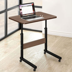 Laptop Desk Adjustable Desk Standing Desk Home Office Desks for Small Spaces Portable Desk Table for Bedrooms, Study Desk Mobile Rolling Computer Work Desk on Wheels