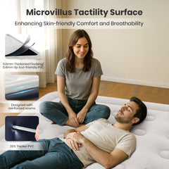 GVDV 16" Queen Air Mattress with Built-in Pump, Raised Inflatable Bed for Home & Guests, Quiet Surface Blow-up Mattress, Portable Air Bed, Colchón Inflable, Supports up to 660 lbs