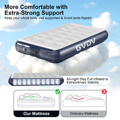 GVDV 13" Twin Air Mattress with Built-in Pump, Raised Inflatable Bed for Home & Guests, Quiet Surface Blow-up Mattress, Portable Air Bed, Colchón Inflable, Supports up to 560 lbs
