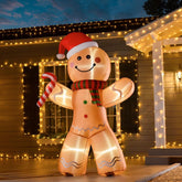 5 ft Christmas Inflatable Gingerbread Man, Xmas Christmas Inflatables Decorations Indoor Outdoor Use