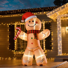 5 ft Christmas Inflatable Gingerbread Man, Xmas Christmas Inflatables Decorations Indoor Outdoor Use