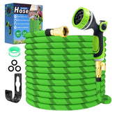 GVDV Garden Hose, 3/4" x 50ft Water Hose with 10 Function Spray Nozzle, Leakproof, Light Weight, 375Psi