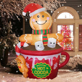 6 ft Christmas Inflatables Outdoor Decorations, Christmas Blow Up Yard Decorations Gingerbread Man for Garden Lawn Xmas Decor