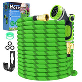 GVDV Garden Hose, 3/4" x 75ft Water Hose with 10 Function Spray Nozzle, Leakproof, Light Weight, 375Psi