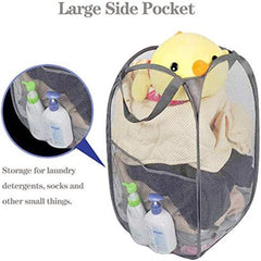 Pop up Spiral Laundry Hamper,2-Pack Laundry Basket for Washing ® Durable Clothing Storage for Kids Room,Students College Dorm,Home,Travel & Camping,Black and Grey