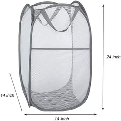 Pop up Spiral Laundry Hamper,2-Pack Laundry Basket for Washing ® Durable Clothing Storage for Kids Room,Students College Dorm,Home,Travel & Camping,Black and Grey