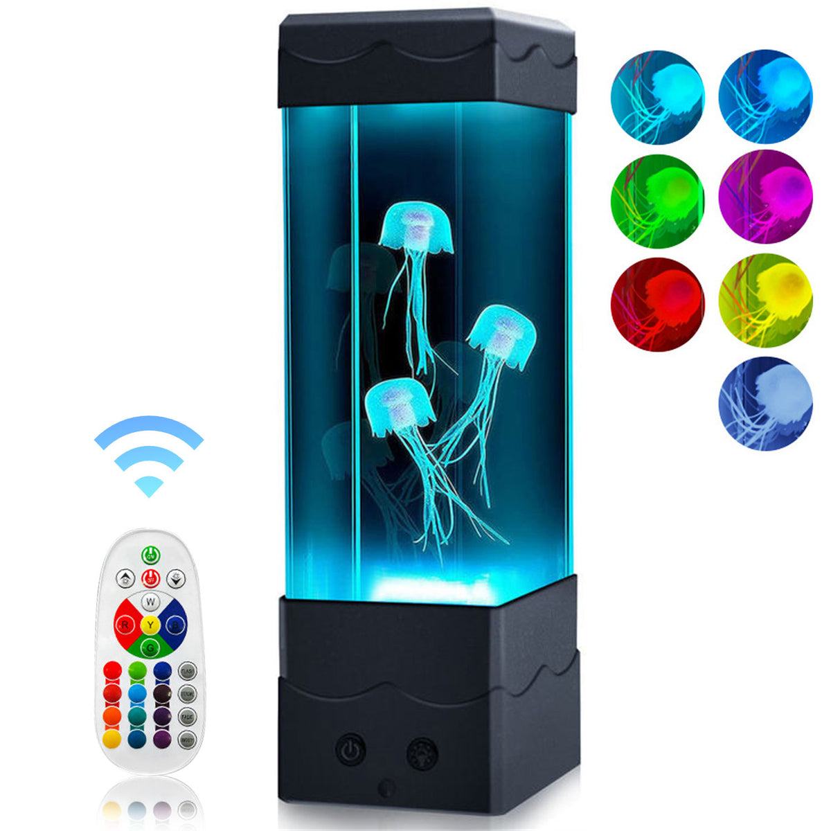 Multi-Color Lava Lamp, USB Powered Night Lights with 3 Fish,Office Room Desktop Decoration, Gifts for Christmas Birthdays Holidays, Gifts for Adults Kids