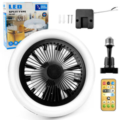 10" Socket Ceiling Fan with Light - Remote Control, 3 Blade Design, Dimmable 3 Light Colors, 3 Speeds