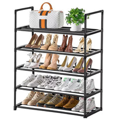 5 Tiers Shoe Rack Tall Shoe Organizer Shoe Storage Vertical Shoe Shelf Large Shoe Rack Organizer Stackable Shoe Racks for Entryway, Closet, Garage, Bedroom,Cloakroom