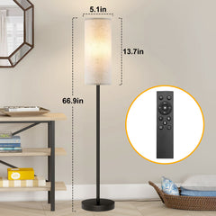 65" Floor Lamp with Remote Control - Modern LED Design, Stepless Dimming, Adjustable Color Temperature & Brightness - Ideal for Living Rooms and Bedrooms (Includes 9W Bulb)