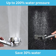 HadinEEon High Pressure Handheld Shower Head, 3-Setting Spray, on-off Switch, with 60"Hose, Bracket, Chrome