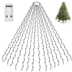 Christmas String Lights for Tree, 400 LEDs 9.8FT x 16 Lines Christmas Tree Lights with Memory Function & 8 Modes, with Remote Control & Timer for Christmas Tree Decorations (Warm White)