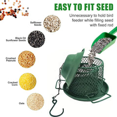 HadinEEon Bird Feeders, Outdoors Hanging Squirrel Proof Bird Feeders, 4 lbs Large Capacity for Cardinal, Finch, Sparrow, Blue Jay