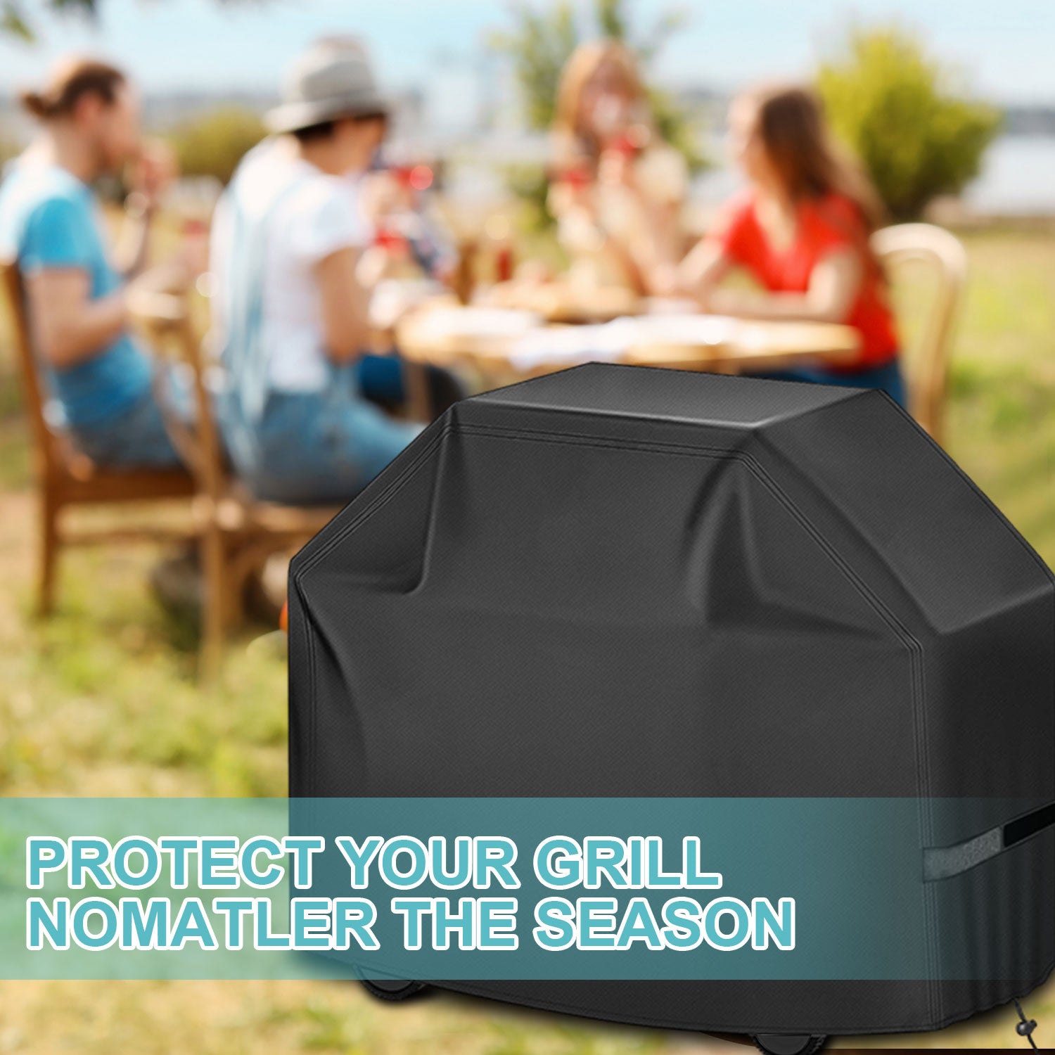 58 inch BBQ Gas Grill Cover, Waterproof, Rip-Proof, Weather & UV Resistant