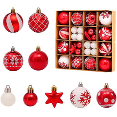 Christmas Ball, 42 pcs Christmas Ball Ornaments Set, Christmas Tree Decorations, Hanging Christmas Baubles Balls Ornaments Set