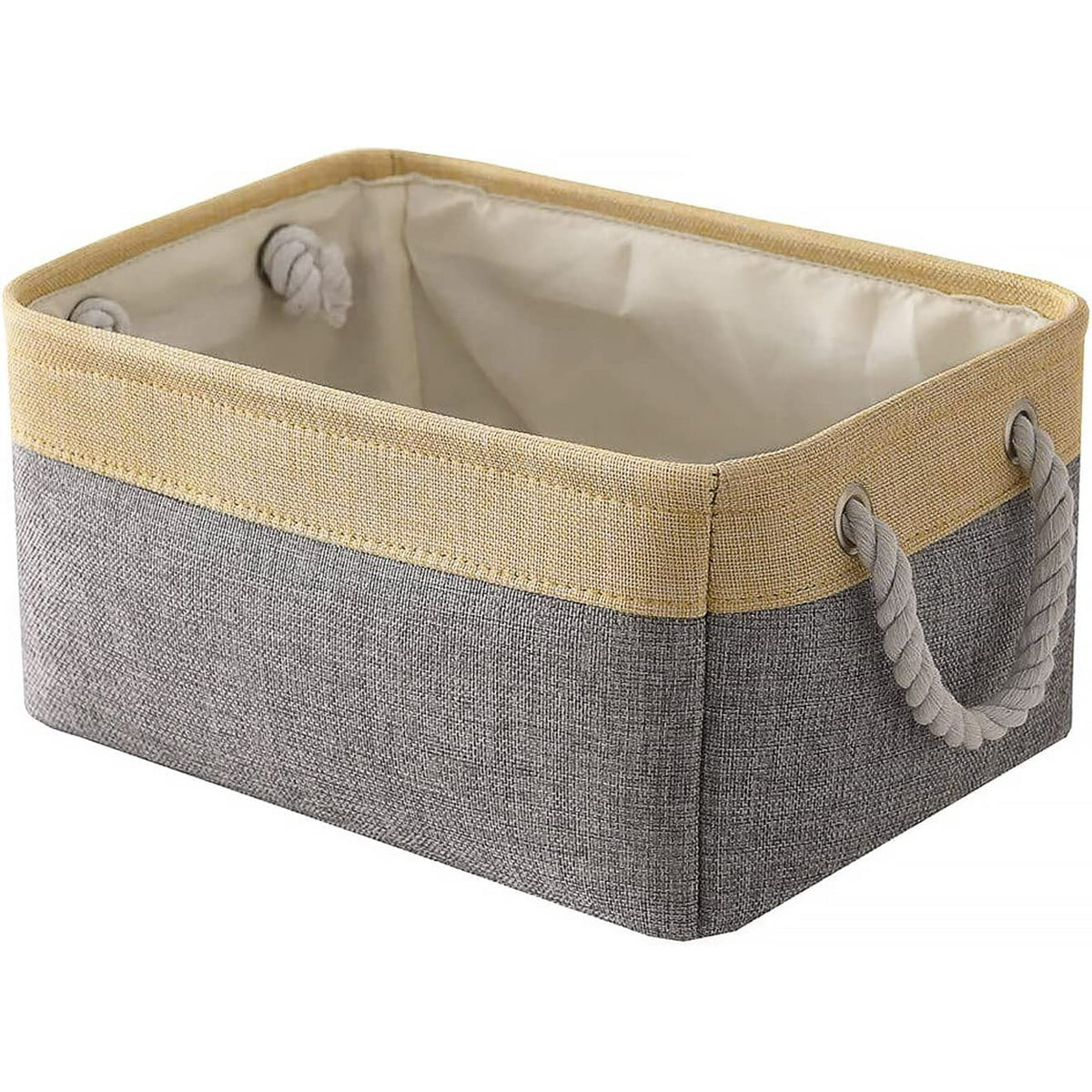 Collapsible Storage Basket Bins Organizer - Fabric Toy Basket with Handles | Large Baskets for Organizing Gifts Empty Shelves Closet (S/M/L)