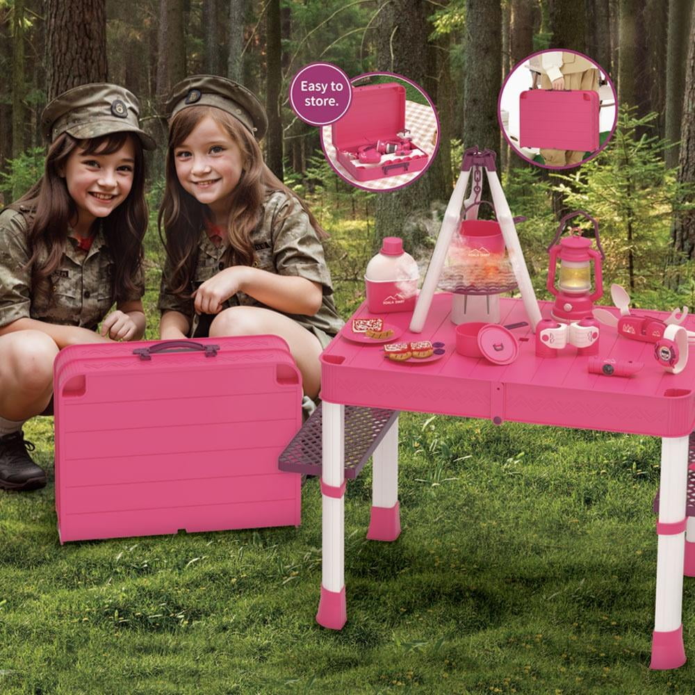 Kids Camping toy, Outdoor Play Table Set,Beach Toys Activity Sensory Play Table,Camping Backyard Beach Water Play Toys for Toddlers Boy Girl Gift