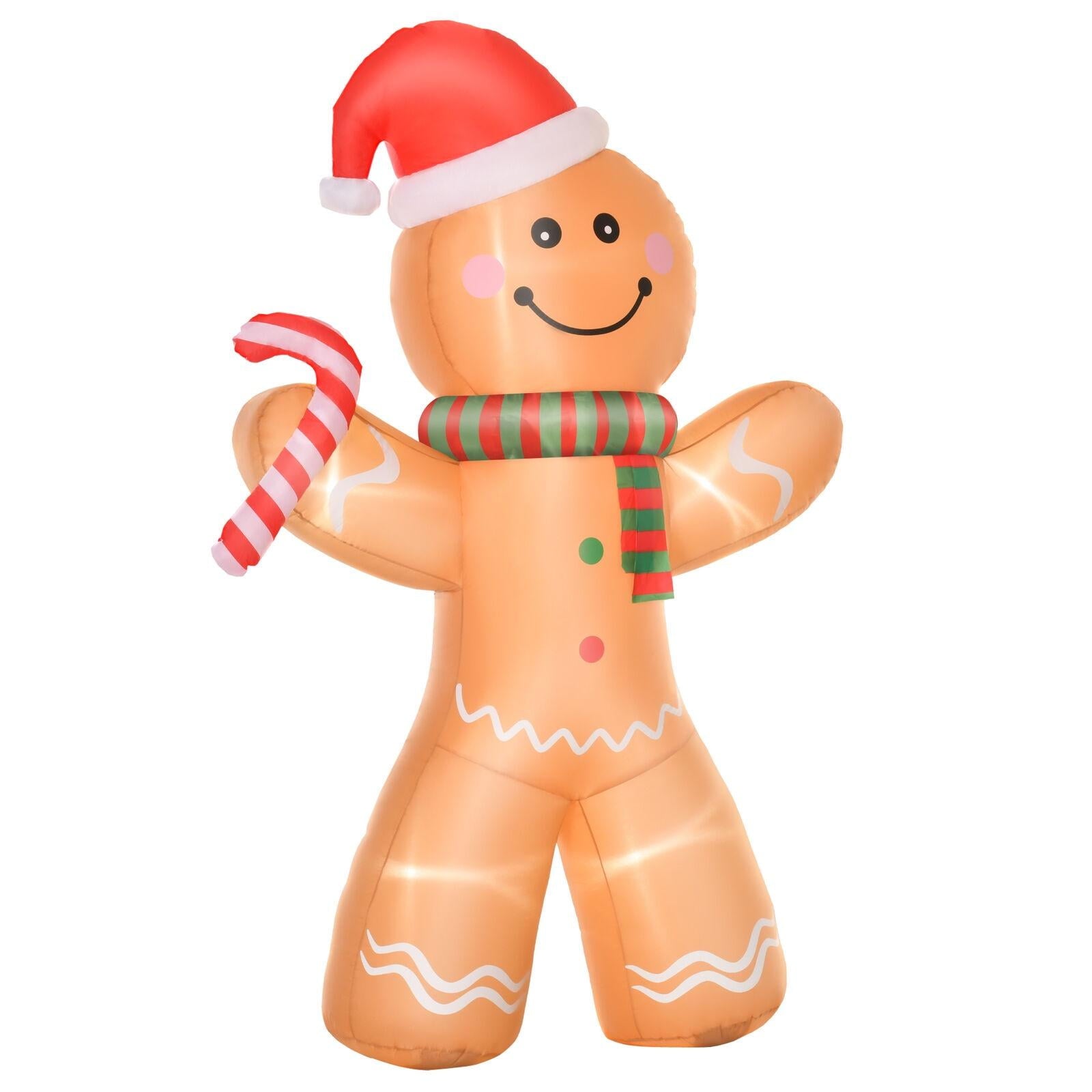 5 ft Christmas Inflatable Gingerbread Man, Xmas Christmas Inflatables Decorations Indoor Outdoor Use